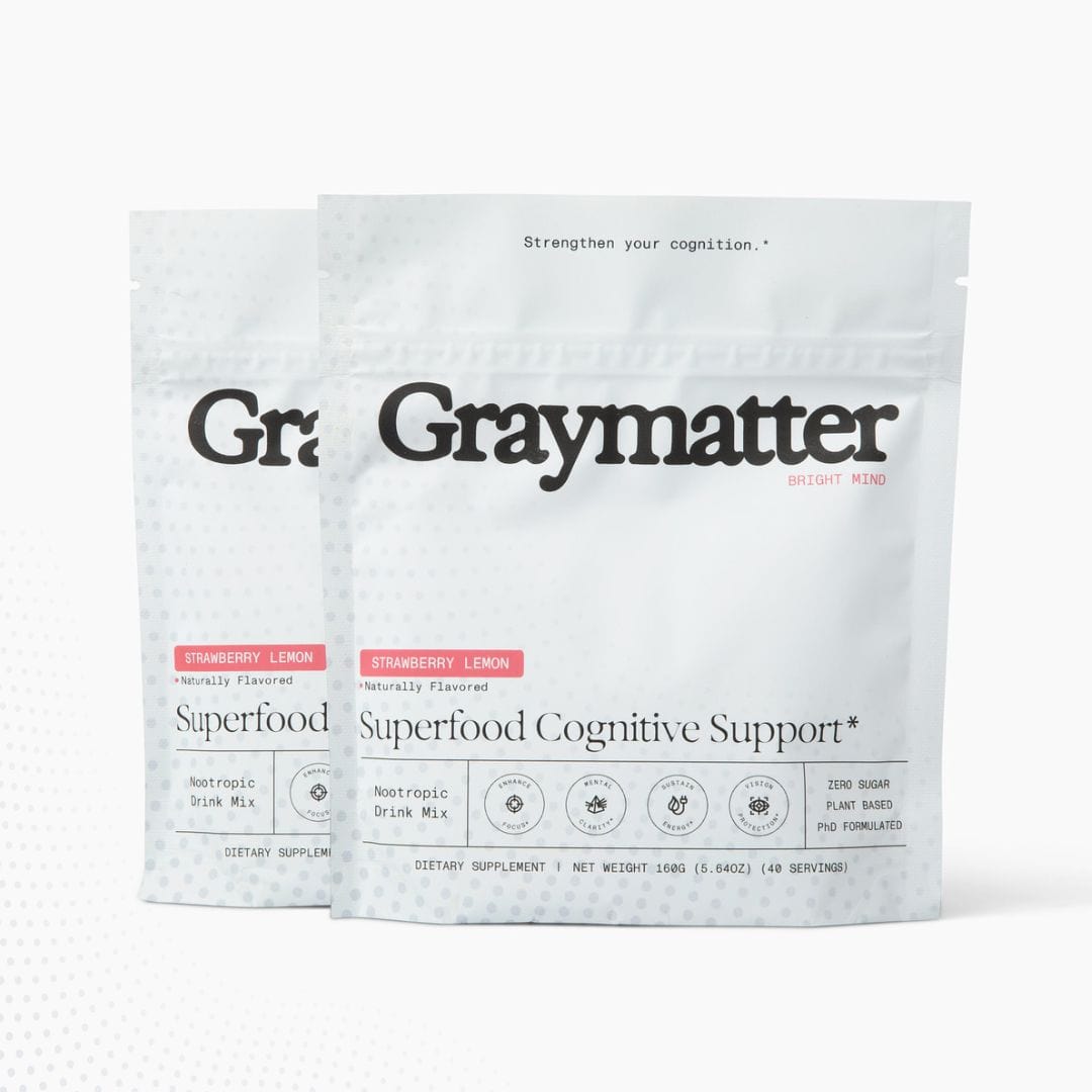 Bright Mind Twin Pack – Graymatter superfood cognitive support drink mix.